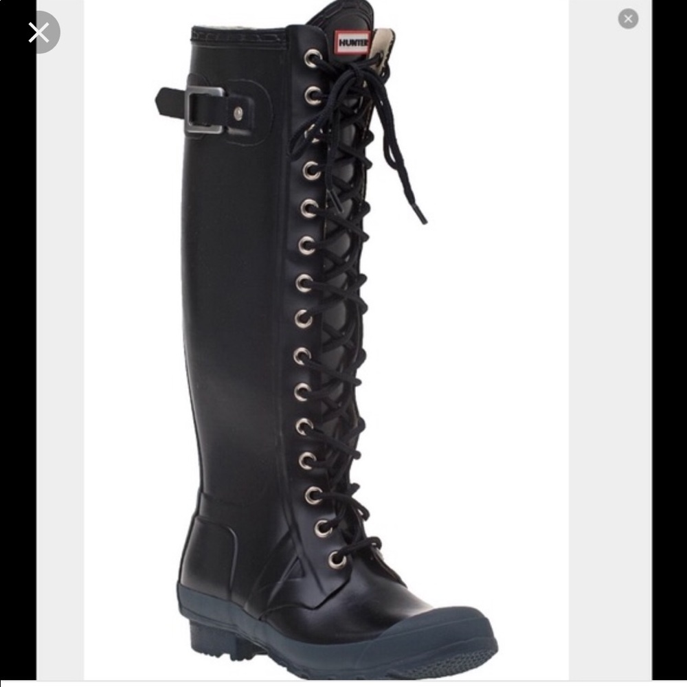 Lace Up Hunter Rainboots